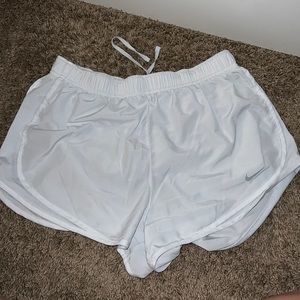 White Nike DriFit Shorts
